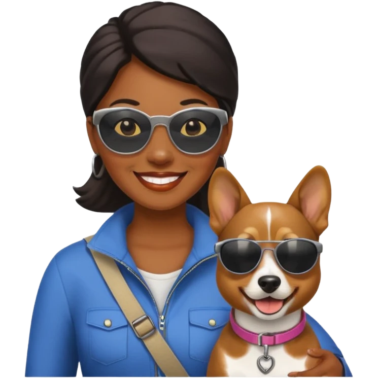 Dog Walker black woman emoji