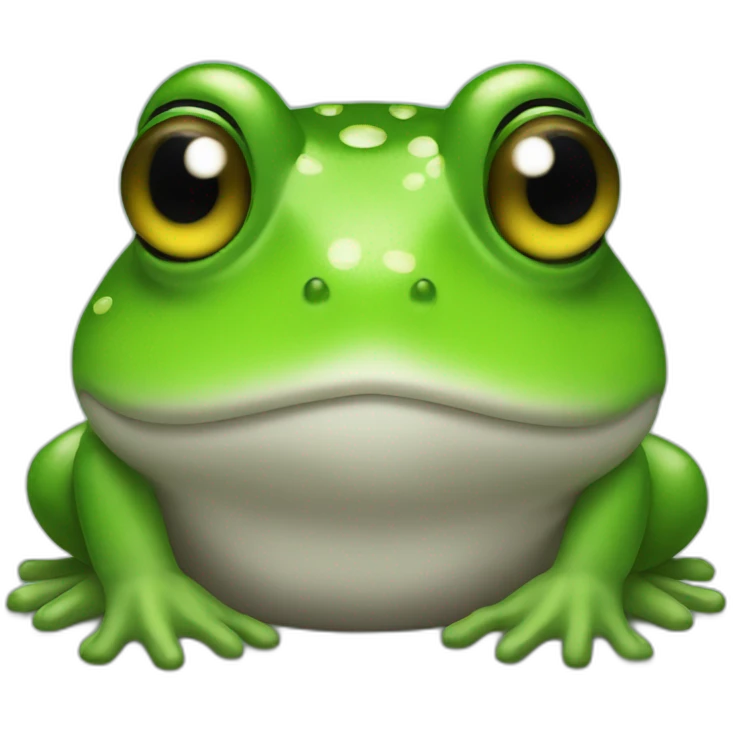 Chat sur une grenouille emoji