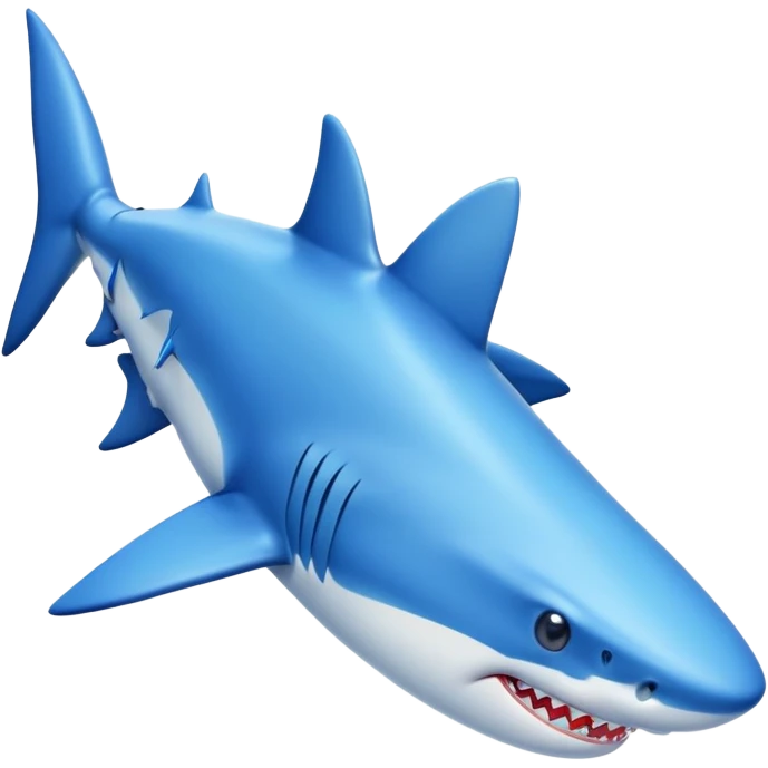 Shark with shoes blue emoji