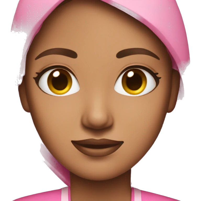 Woman with pink spa clothes  emoji