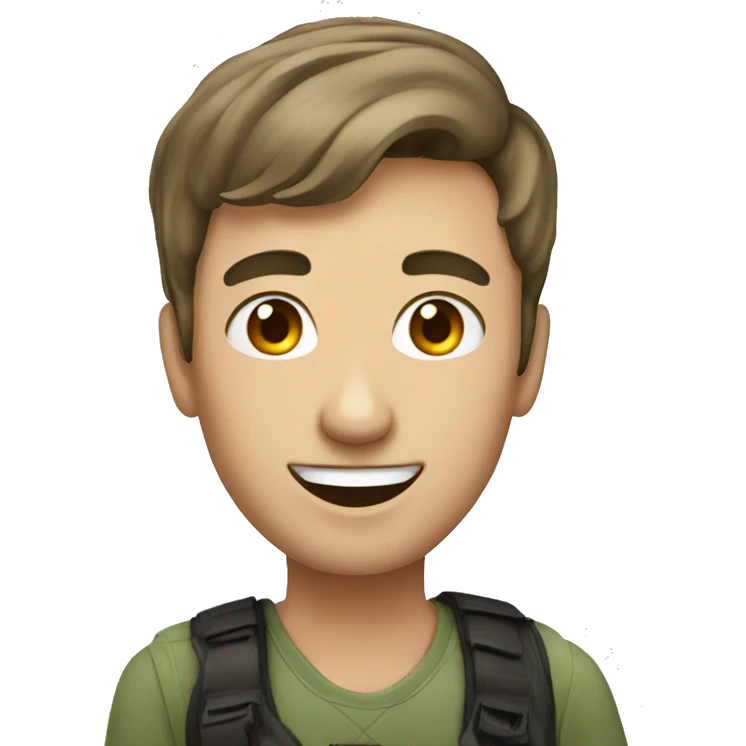 A foreigner who takes selfies emoji