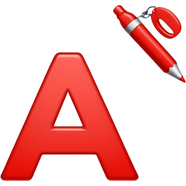 A+ in red marker emoji