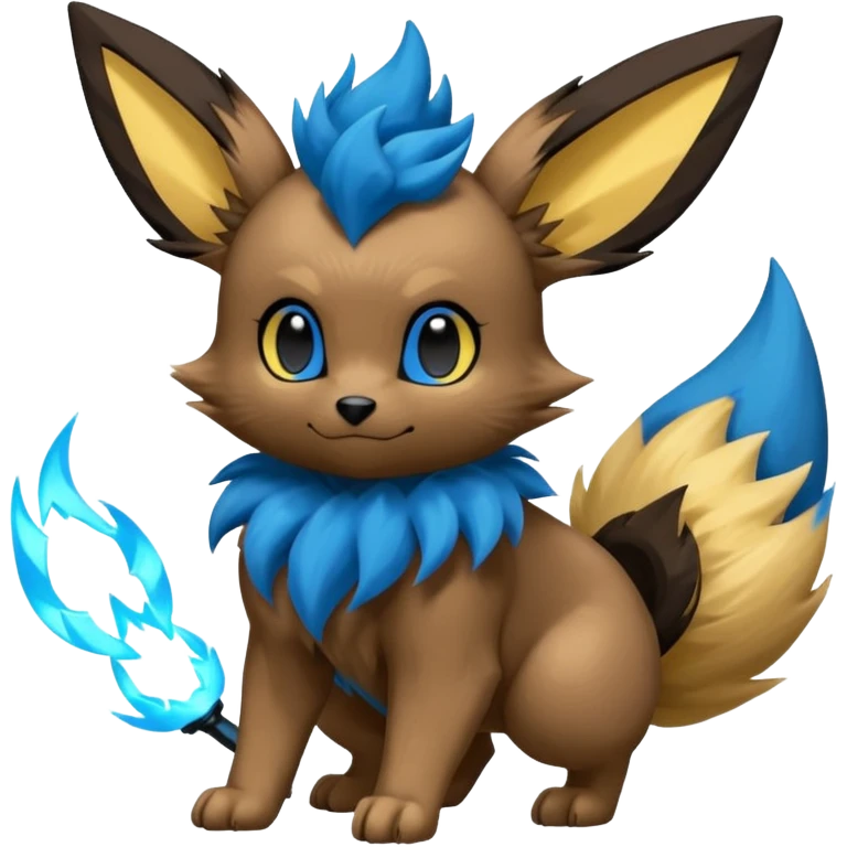 Eevee-Luxray-Luxio-fusion-hybrid-animal-Fakémon-Pokémon-creature emoji