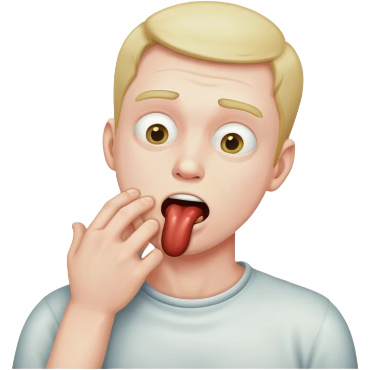 guy choking himself emoji
