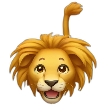 upside down lion emoji