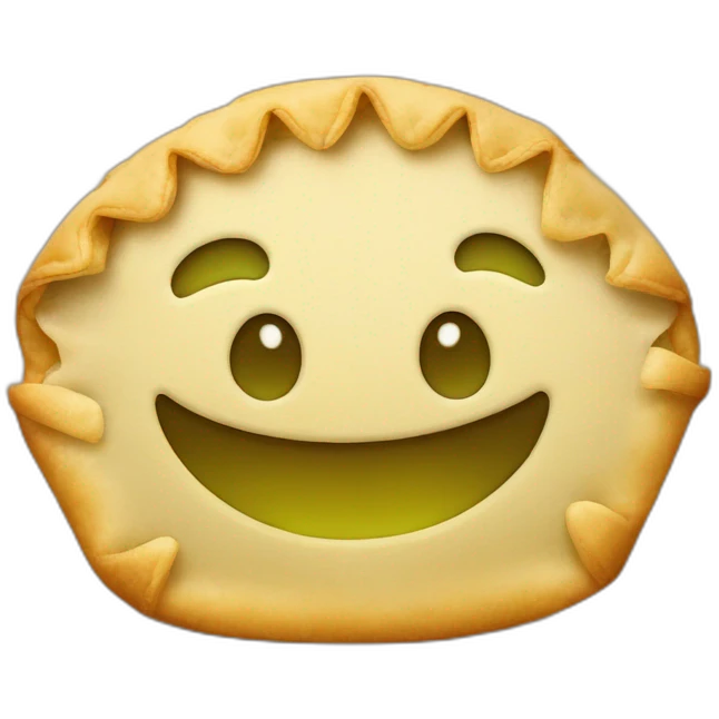 green empanada smile face emoji