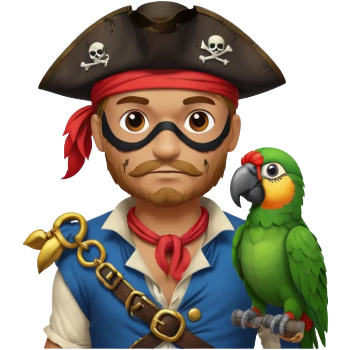 pirate and parrot emoji