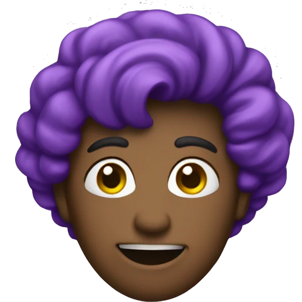 a poop of color purple emoji