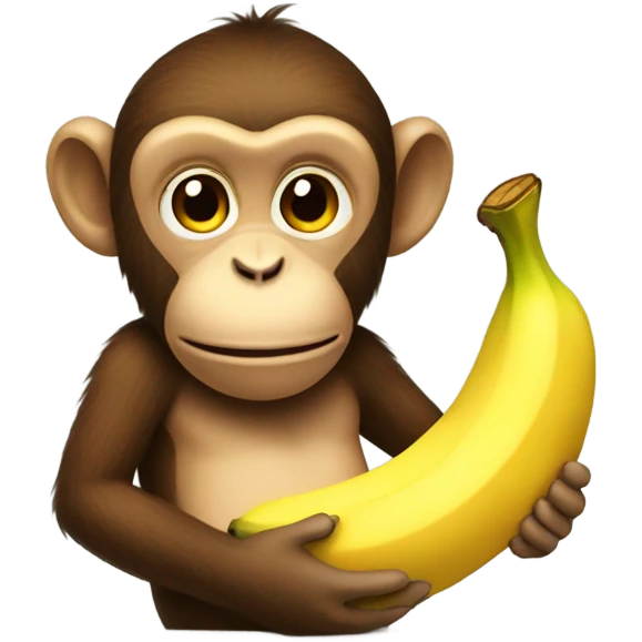 Monkey holding a banana  emoji