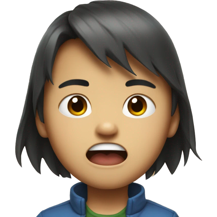 a taiwanese kid named brandon being mad emoji
