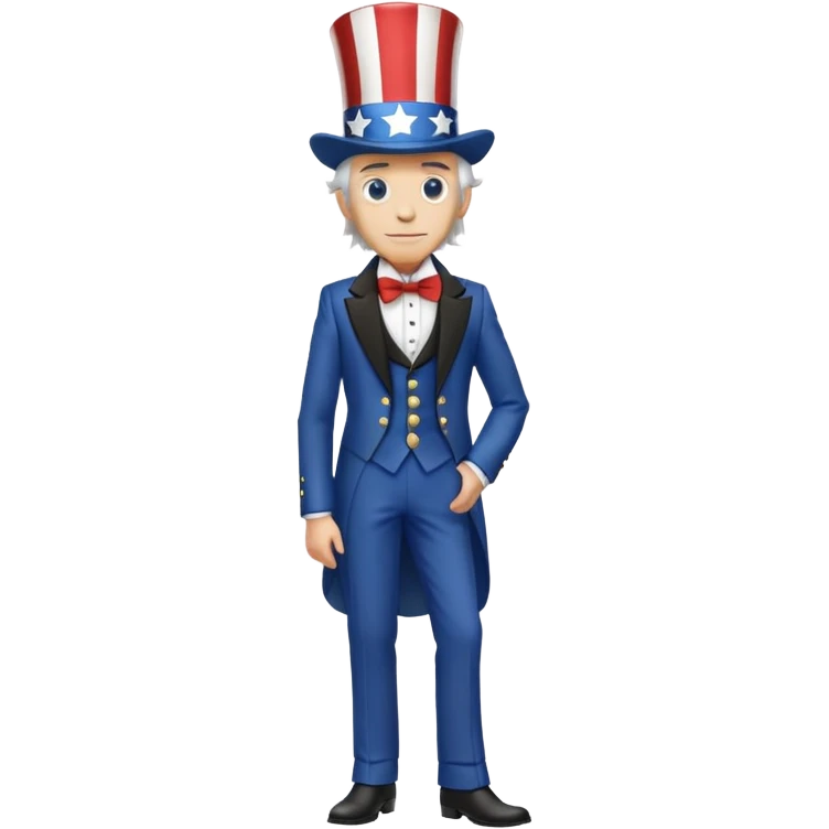 uncle sam standing side view whole body. facing left emoji