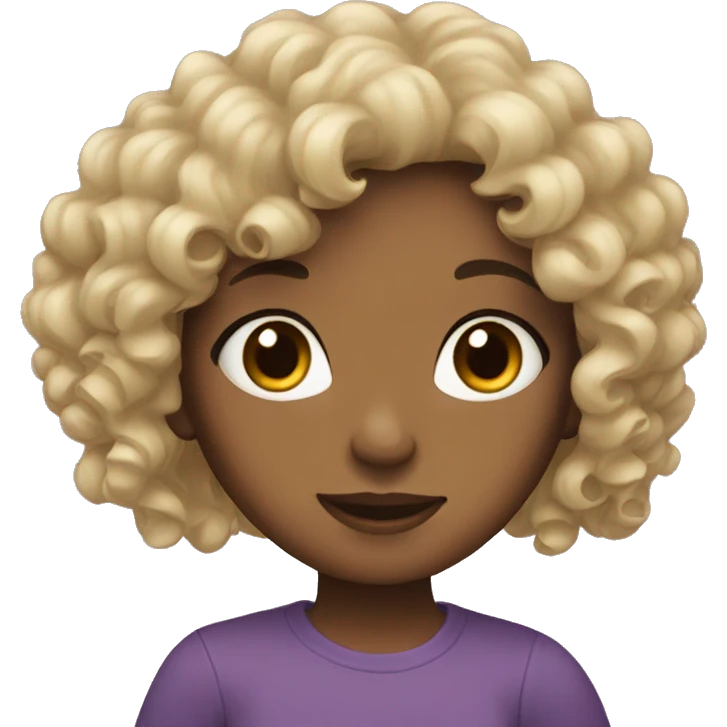 girl with curly black hair  emoji