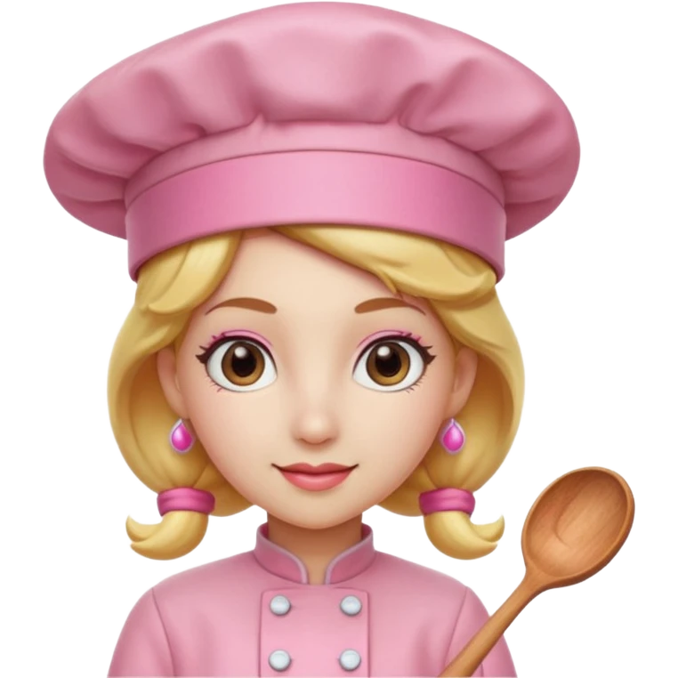 Pink chef hat princess peach emoji