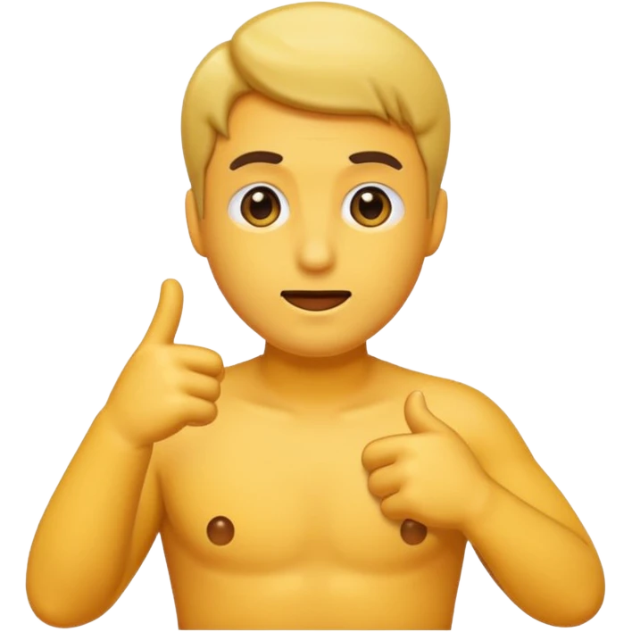 Male adult with erection emoji