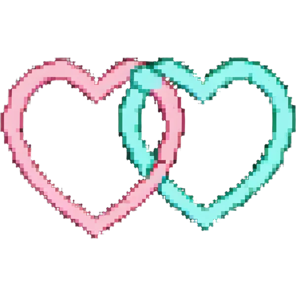 two overlapping hearts emoji
