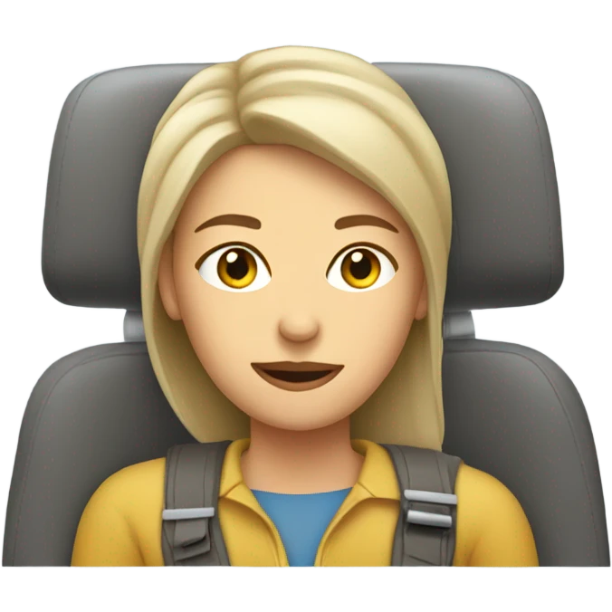 Caucasian women on a airplane  emoji