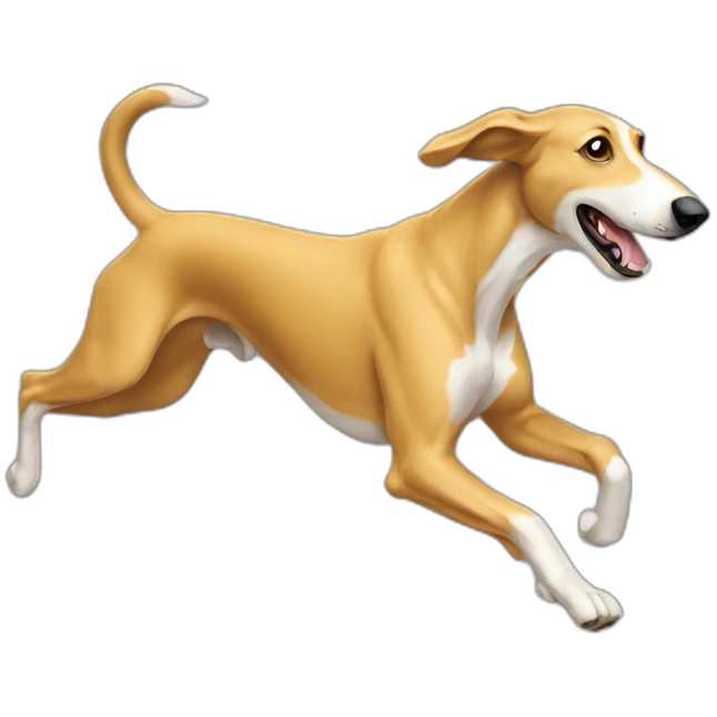 Golden grayhound running emoji