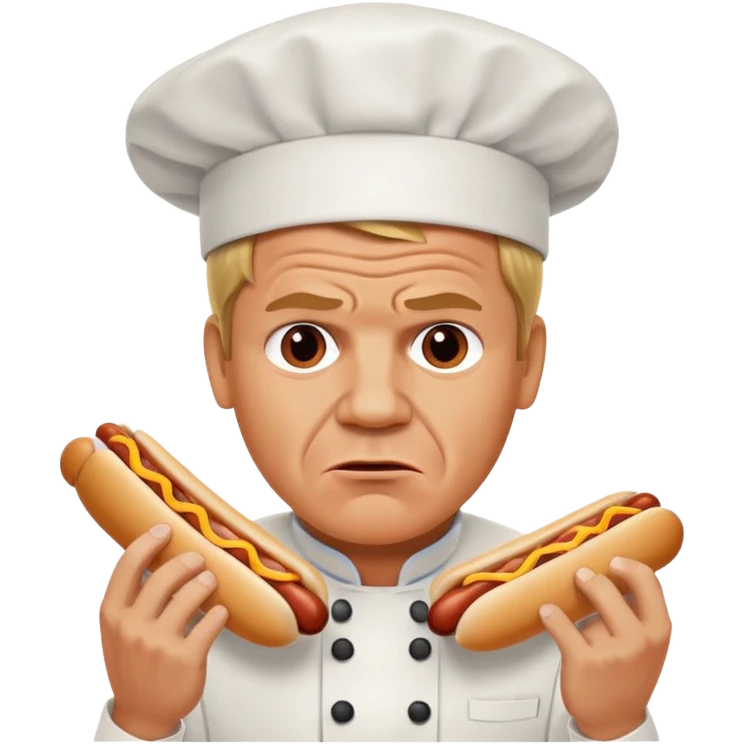 gordon ramsay eat a hotdog, ảngy emoji