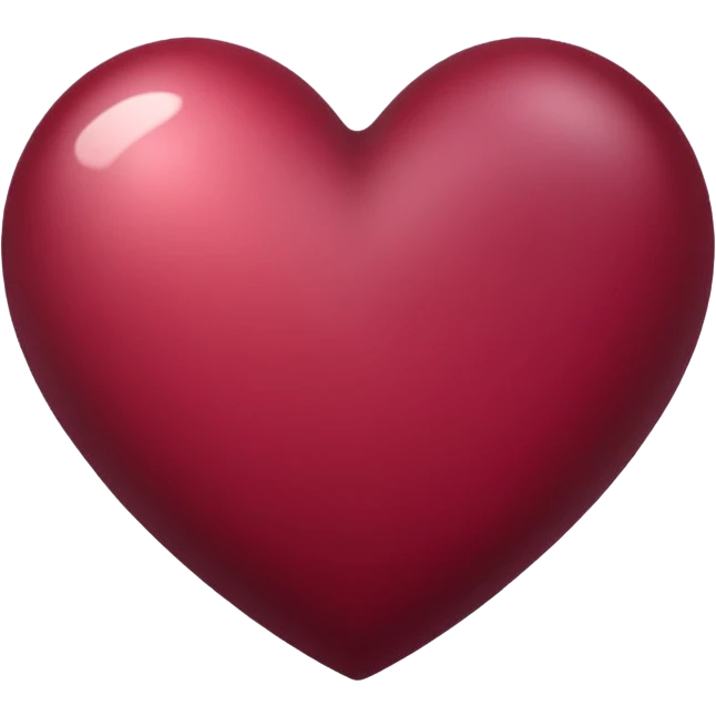 burgundy heart with a subtle gradient emoji emoji