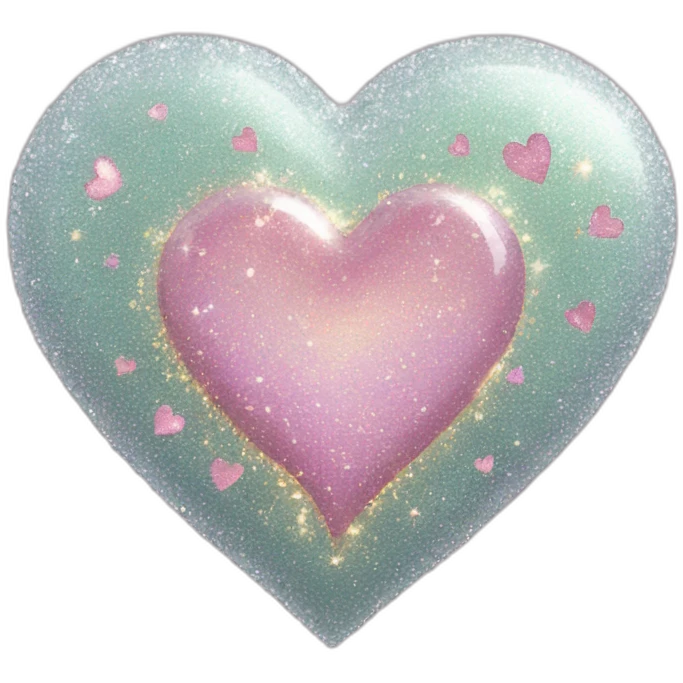 sparkly glittery heart emoji