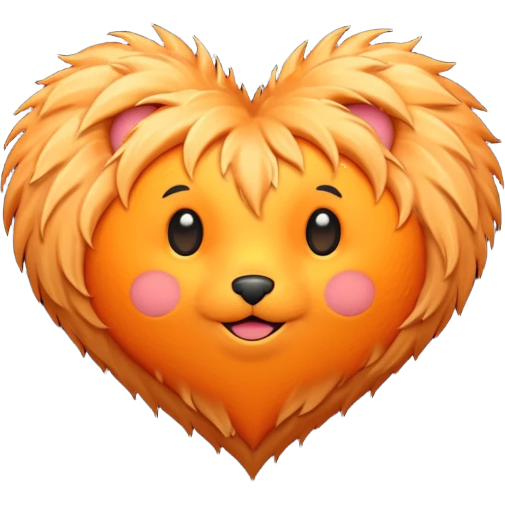 Furry orange heart emoji
