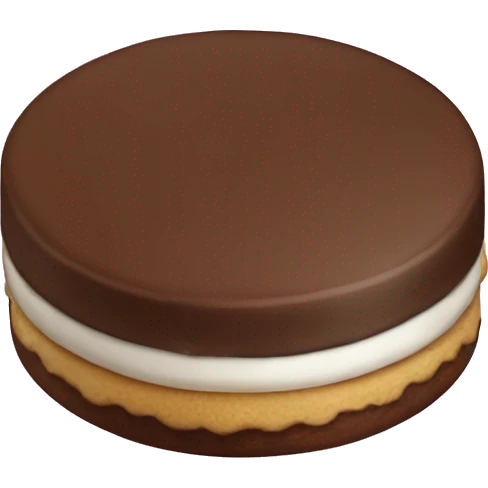 alfajor cubierto completamente en chocolate  emoji