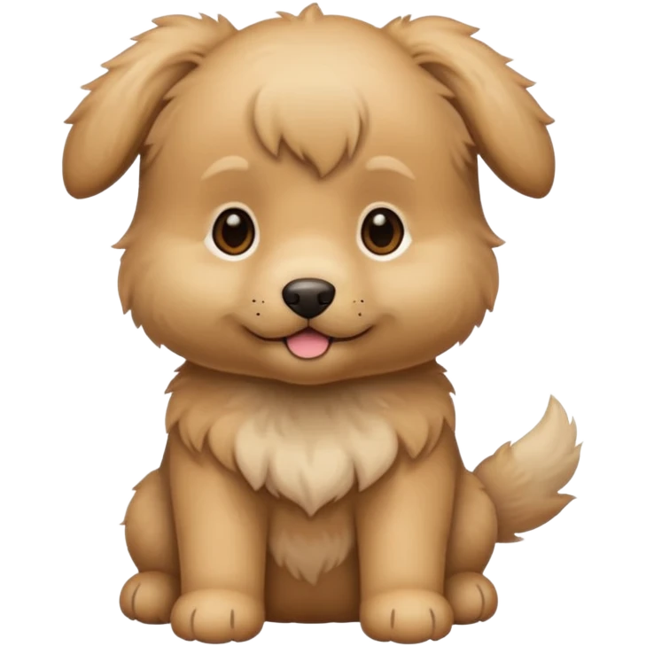 generate an ios genmoji of beige puppies emoji