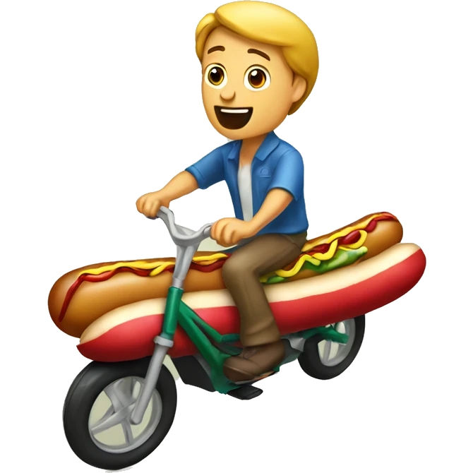Me riding footlong hotdog emoji