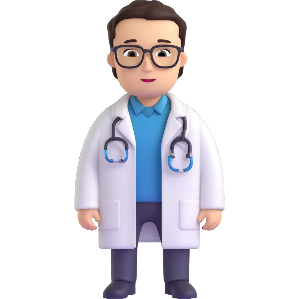 doctor with lab coat emoji