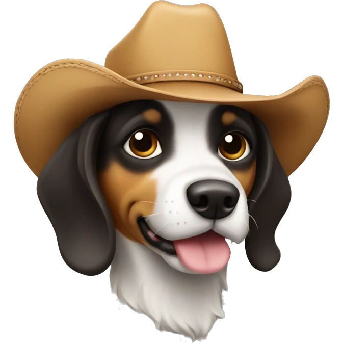 Dog with cowboy hat emoji