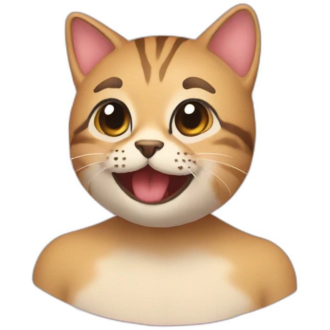 Squeezie qui voit un chat emoji