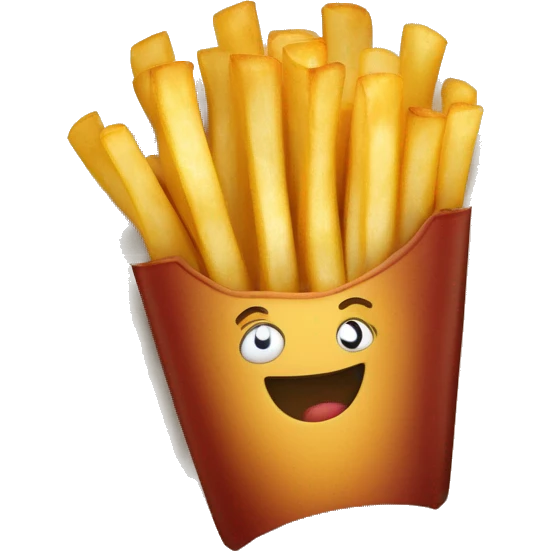 french fries on checkered paper emoji