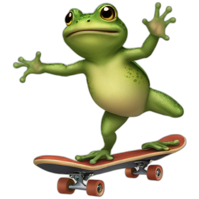 toad riding a skateboard emoji
