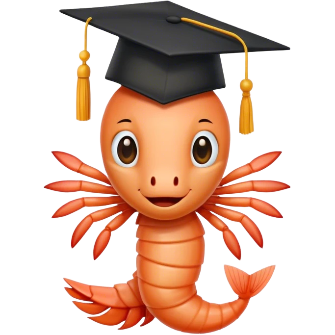 shrimp with phd hat emoji