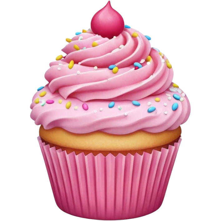 Cupcake with pink icing emoji