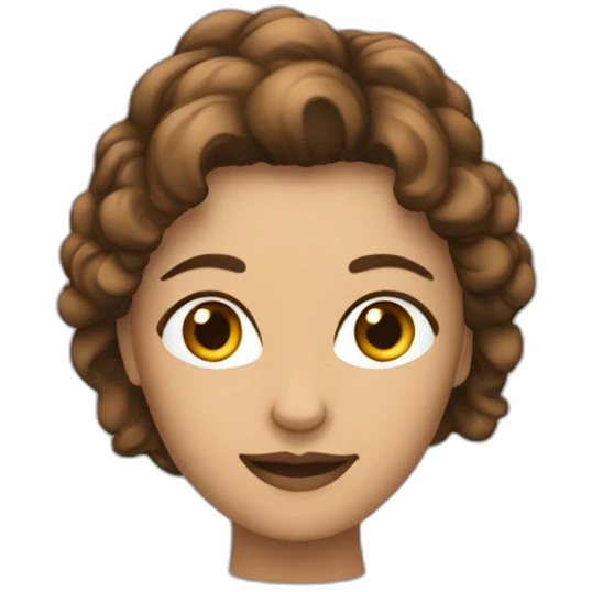 Femme obèse eu cheveux brun emoji