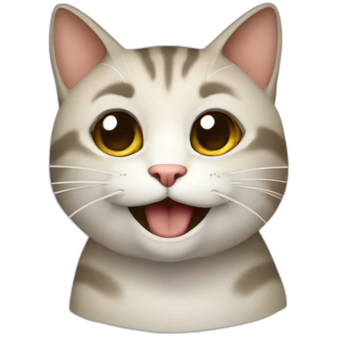 gato siames riendo emoji