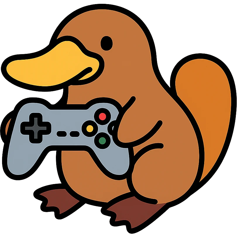 platypus with gamepad emoji