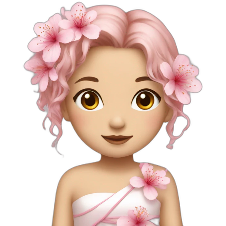 Sakura flower girl emoji