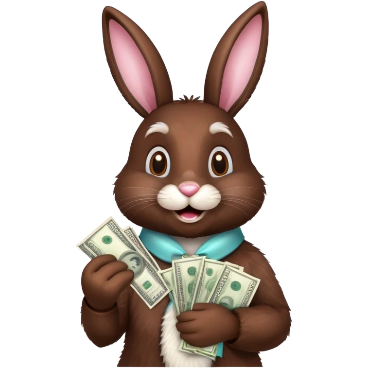 Chocolate lab,money, happy Easter bunny emoji