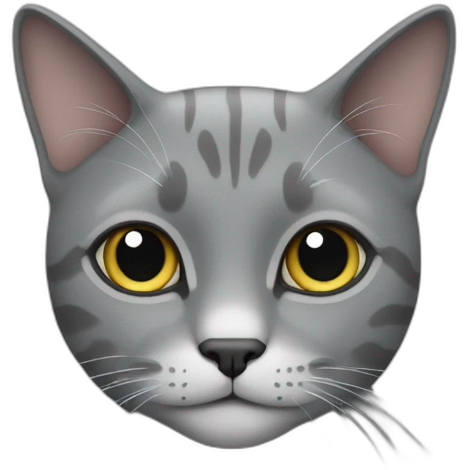 a grey cat emoji