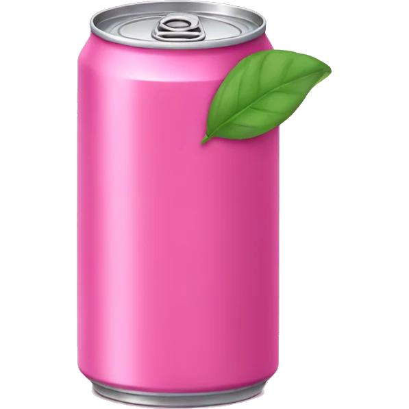 Pink can of juice  emoji