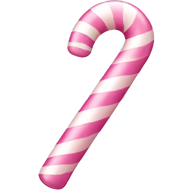 Pastel pink candy cane emoji