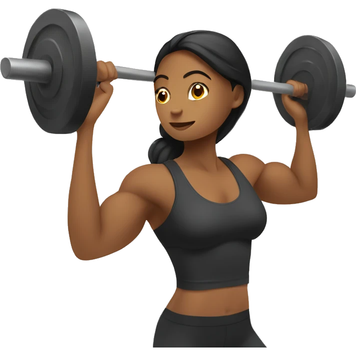 Woman doing CrossFit emoji
