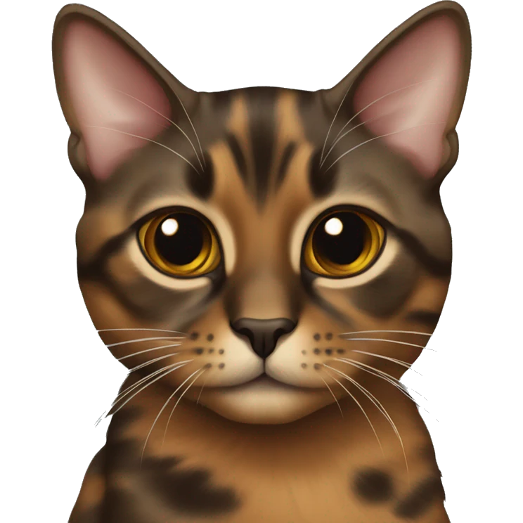 brown only torti cat painting  emoji