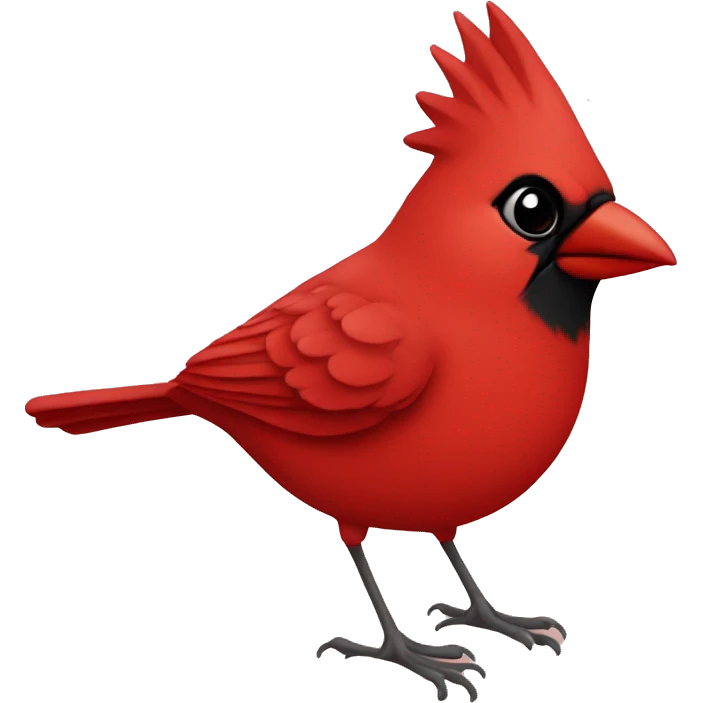 Cardinal with a heart  emoji