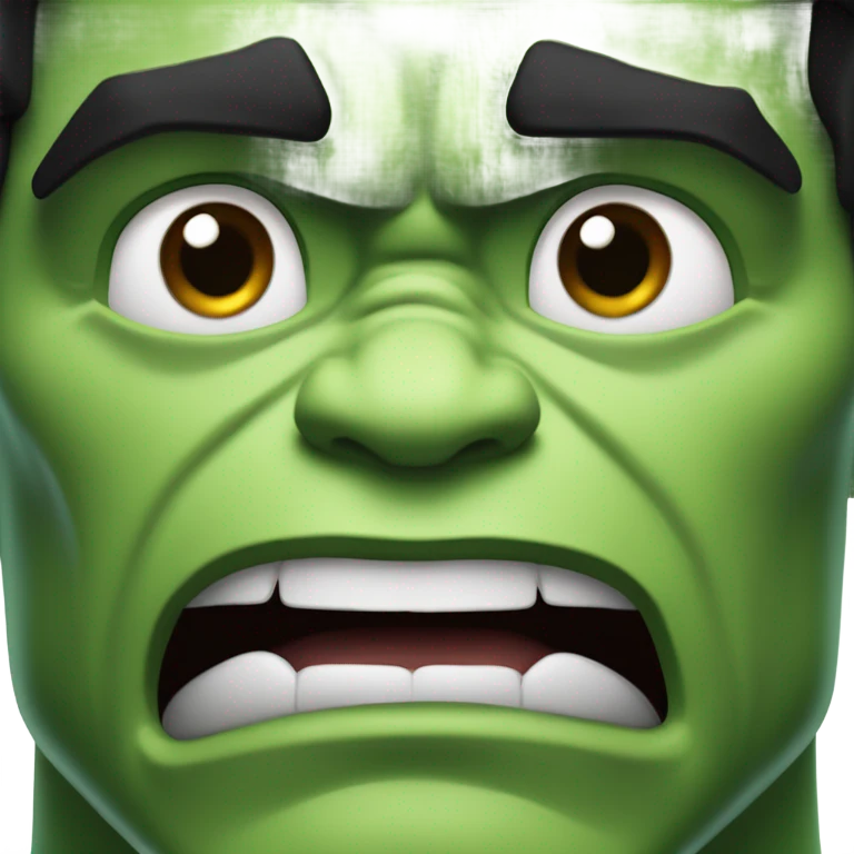 Hulk head hair emoji