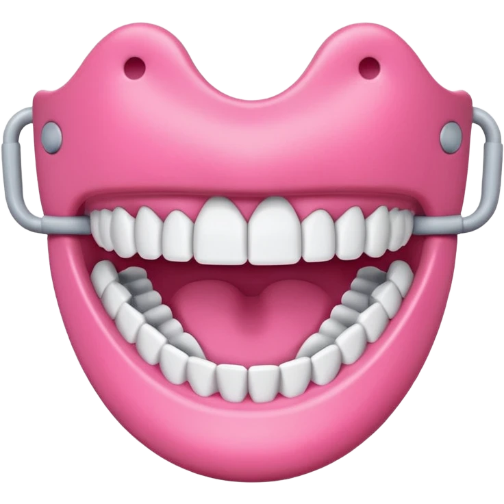 Pink Mouth guard emoji