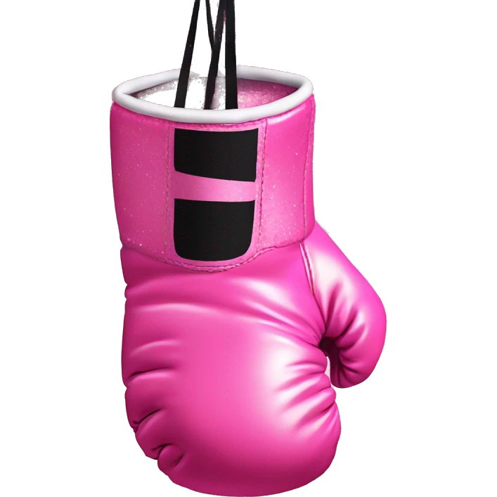 Pink ombre boxing gloves with glitter  emoji