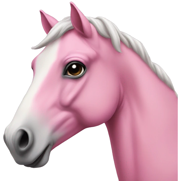 Horse in pink whit a Horn  emoji